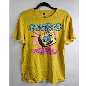 MTV Music Television Retro Logo T Shirt Unisex Large Music Art Review Measurents